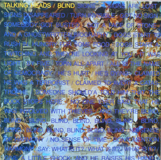 Talking Heads : Blind (12", Single)