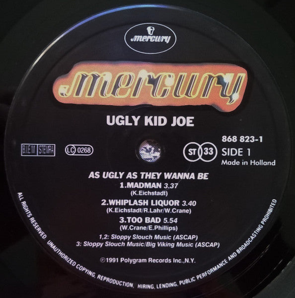 Ugly Kid Joe : As Ugly As They Wanna Be (12", Album, EP)