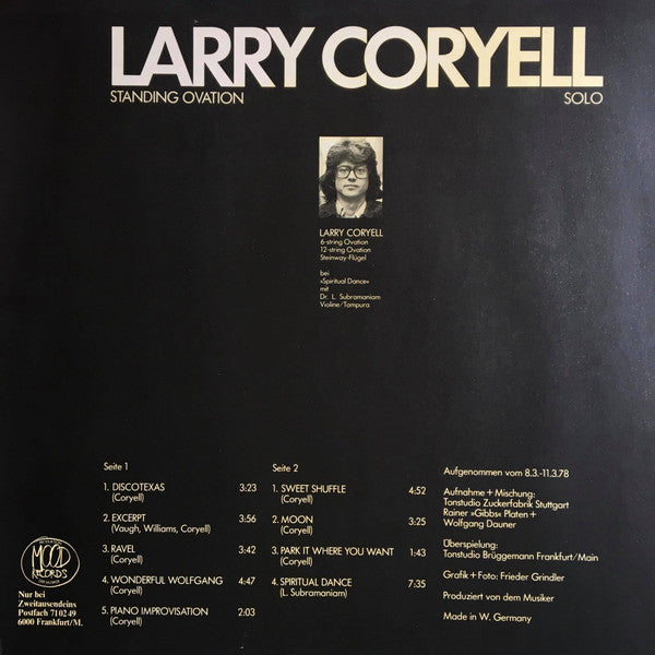 Larry Coryell : Standing Ovation - Solo (LP, Album)