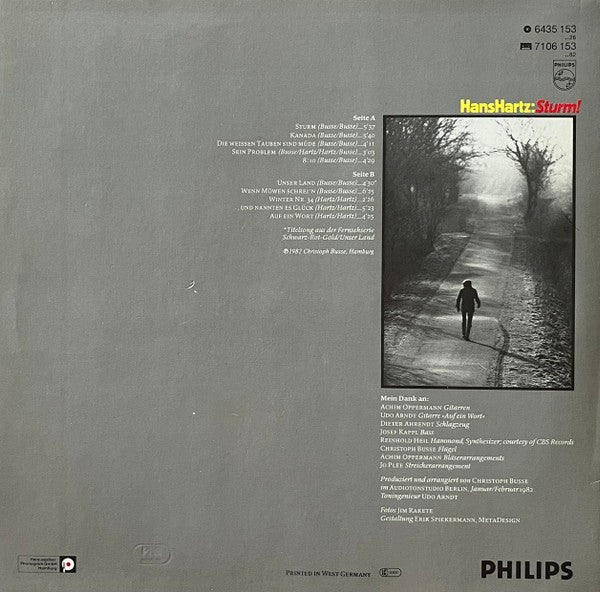 Hans Hartz : Sturm! (LP, Album, Pap)
