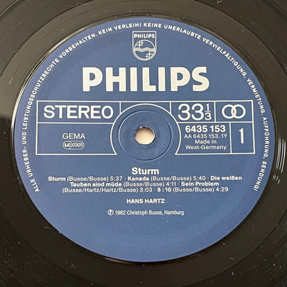 Hans Hartz : Sturm! (LP, Album, Pap)