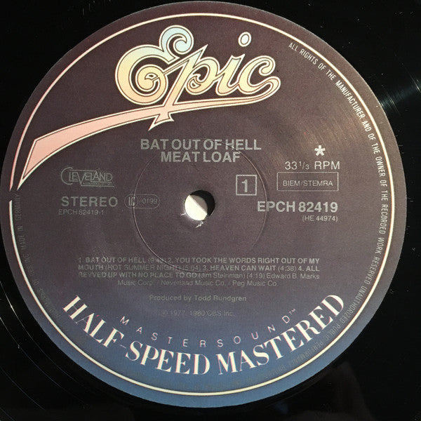 Meat Loaf : Bat Out Of Hell (LP, Album, RE)