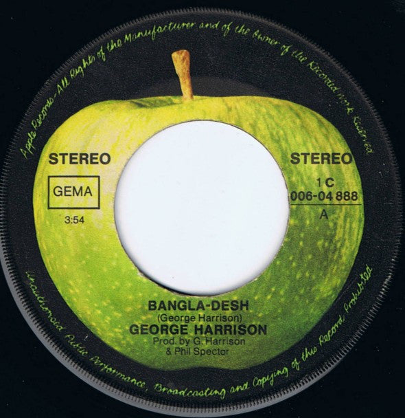 George Harrison : Bangla-Desh / Deep Blue (7", Single)