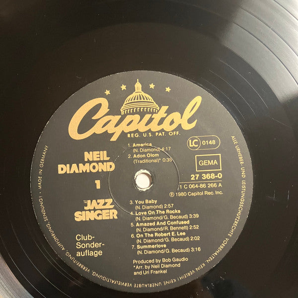 Neil Diamond : The Jazz Singer (Original Songs From The Motion Picture) (LP, Album, Club)