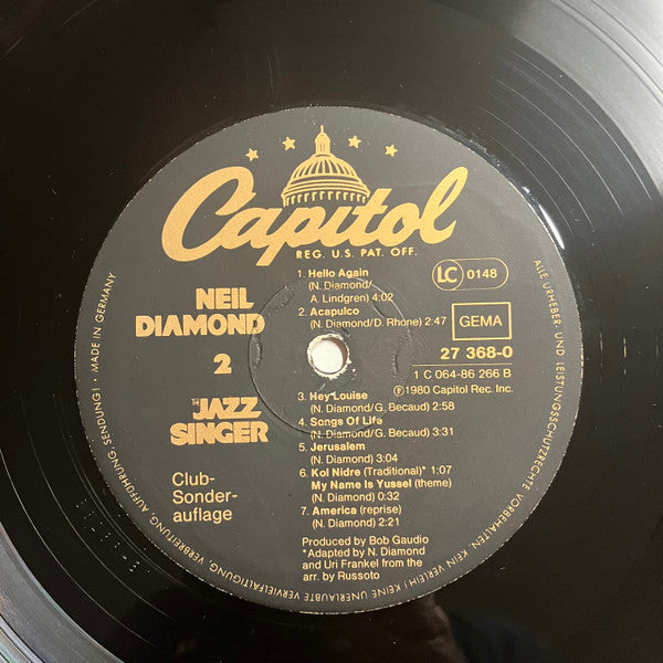 Neil Diamond : The Jazz Singer (Original Songs From The Motion Picture) (LP, Album, Club)