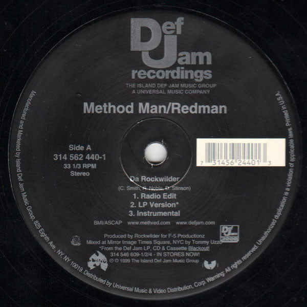 Method Man/Redman* : Da Rockwilder (12", RE)