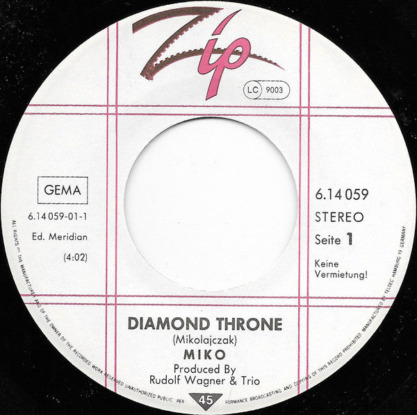 Miko* : Diamond Throne (7", Single)