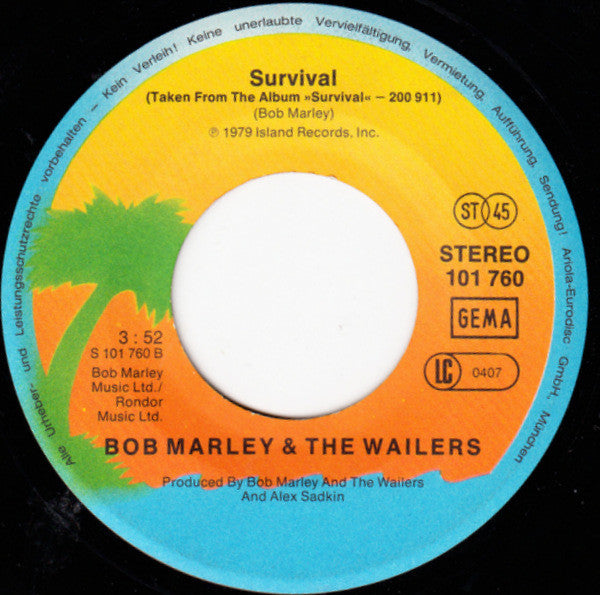 Bob Marley & The Wailers : Zimbabwe (7", Single)