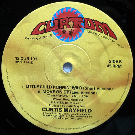 Curtis Mayfield : Move On Up (12")