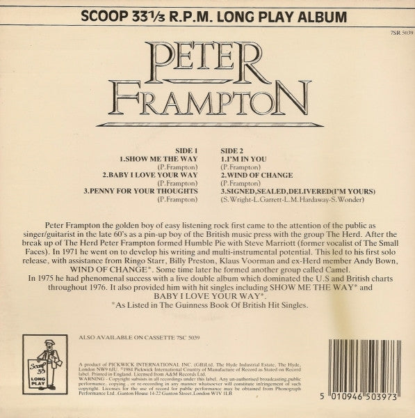 Peter Frampton : Peter Frampton (7", Album, Comp)