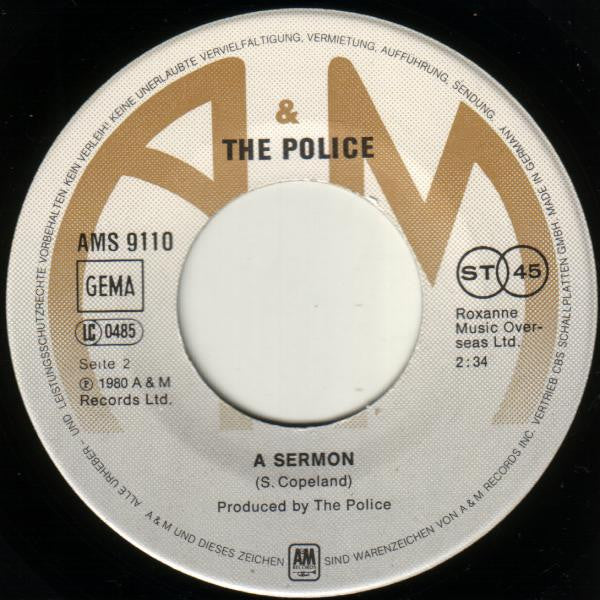 The Police : De Do Do Do De Da Da Da (7", Single)