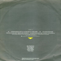 Yes : Owner Of A Lonely Heart (7", Single)