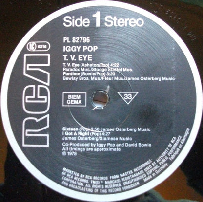 Iggy Pop : TV Eye 1977 Live (LP, Album, RE)