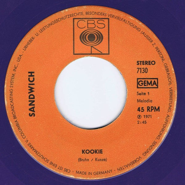 Sandwich (3) : Kookie (7", Single, Pur)