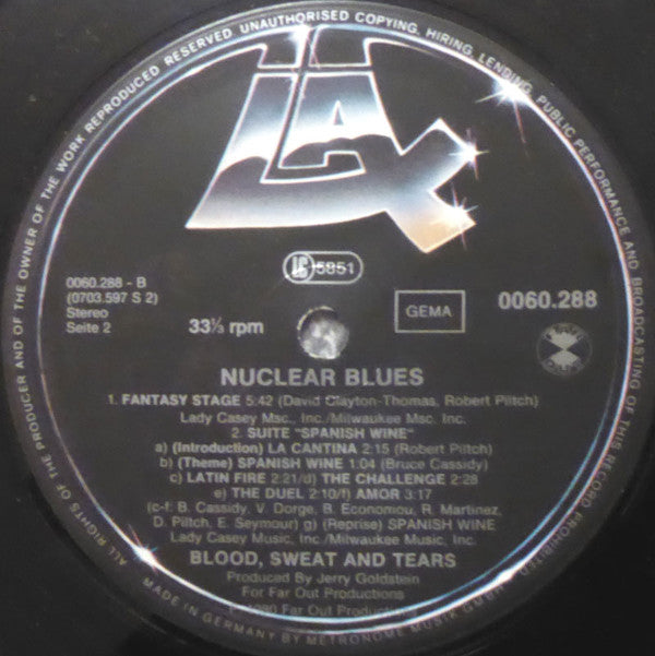 Blood Sweat & Tears* feat. David Clayton Thomas* : Nuclear Blues (LP, Album)