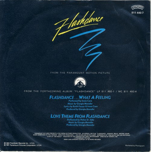 Irene Cara : Flashdance... What A Feeling (7", Single)