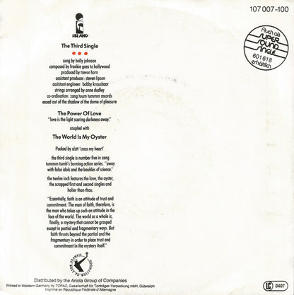 Frankie Goes To Hollywood : The Power Of Love (7", Single)