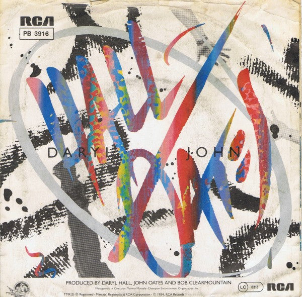 Daryl Hall & John Oates : Out Of Touch (7", Single)