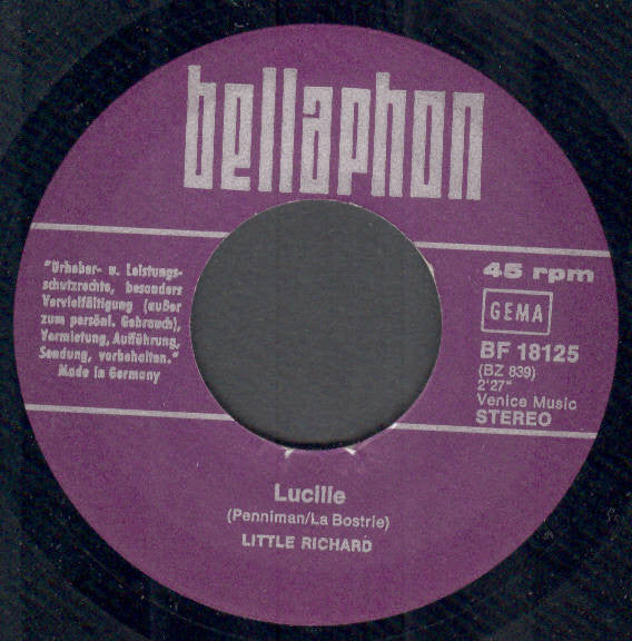 Little Richard : Lucille / True Fine Mama (7", Single)