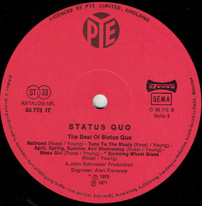 Status Quo : The Best Of Status Quo (LP, Comp)