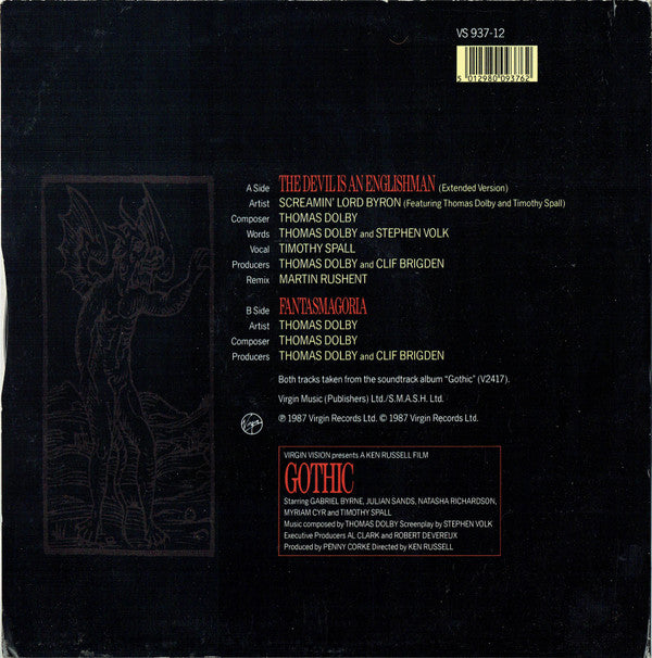 Screamin' Lord Byron / Thomas Dolby : The Devil Is An Englishman (12")
