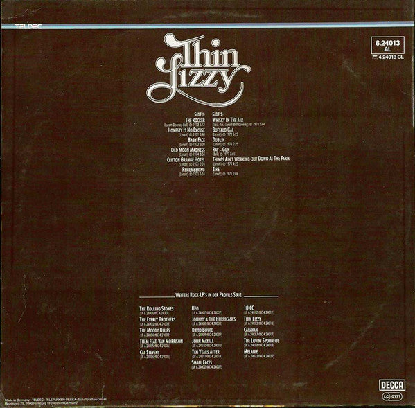 Thin Lizzy : Thin Lizzy (LP, Comp)