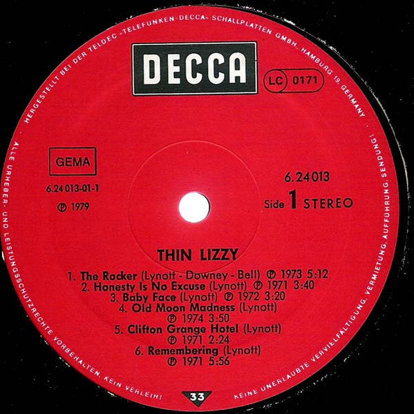 Thin Lizzy : Thin Lizzy (LP, Comp)