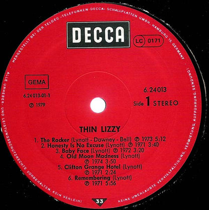 Thin Lizzy : Thin Lizzy (LP, Comp)