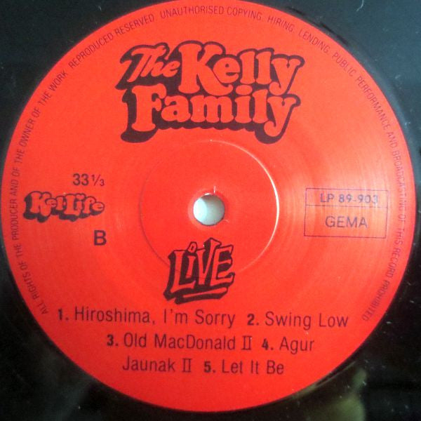 The Kelly Family : Live (LP, Album, Gat)