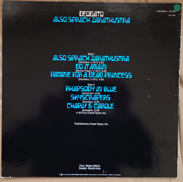 Deodato* : Also Sprach Zarathustra (LP, Comp, Club)