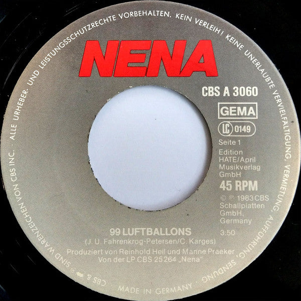 Nena : 99 Luftballons (7", Single)