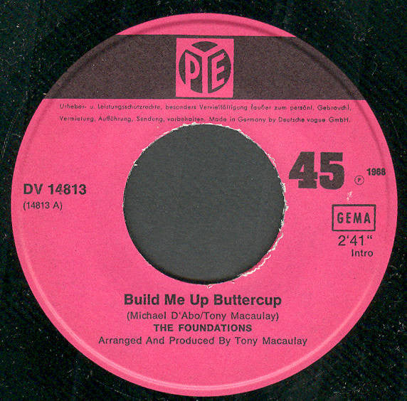 The Foundations : Build Me Up Buttercup (7", Single)