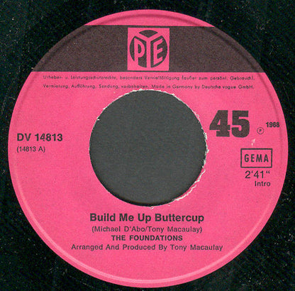 The Foundations : Build Me Up Buttercup (7", Single)