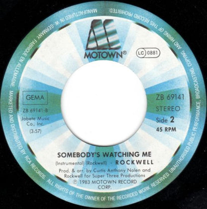 Rockwell : Somebody's Watching Me (7", Single)