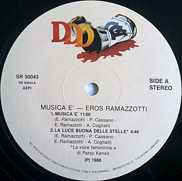 Eros Ramazzotti : Musica È (LP, Album)
