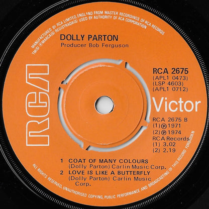 Dolly Parton : Jolene (7", Single, Ora)
