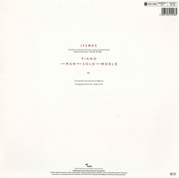 Midge Ure : If I Was (Extended Mix) (12", Maxi)