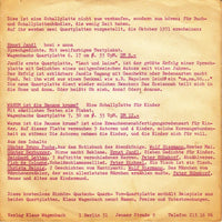 Various : Wagenbachs Vor-Quarkplatte 1971 (7", Promo)