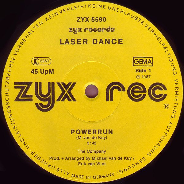 Laser Dance* : Power Run (12", Maxi, Yel)