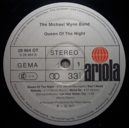 The Michael Wynn Band : Queen Of The Night (LP, Album)
