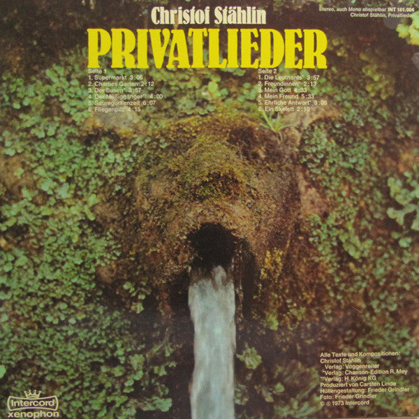 Christof Stählin : Privatlieder (LP, Album, RP, Gat)