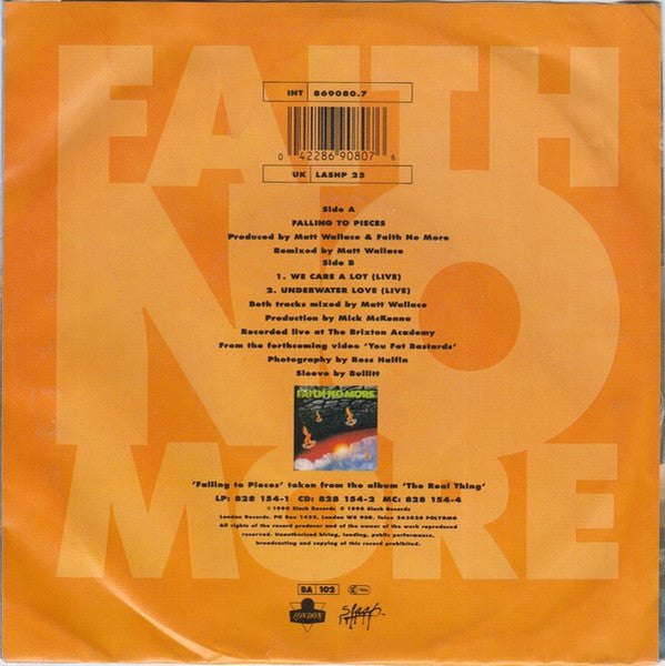 Faith No More : Falling To Pieces (7", Single)