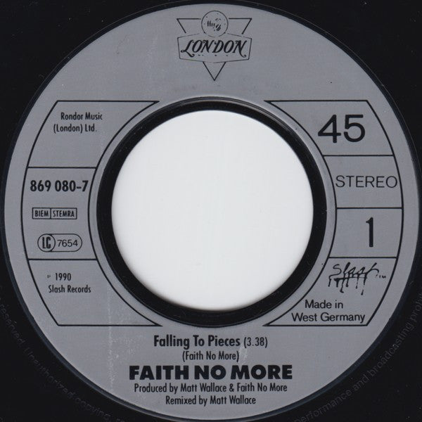 Faith No More : Falling To Pieces (7", Single)