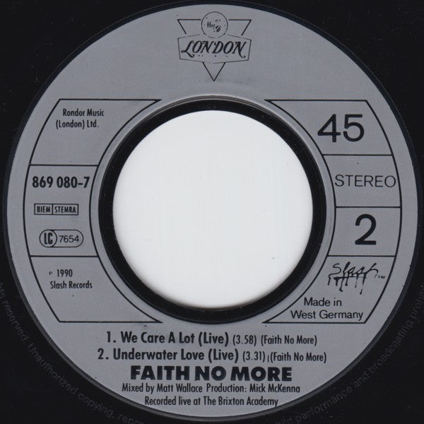 Faith No More : Falling To Pieces (7", Single)