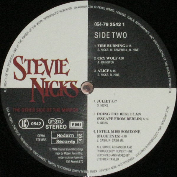 Stevie Nicks : The Other Side Of The Mirror (LP, Album, Hol)