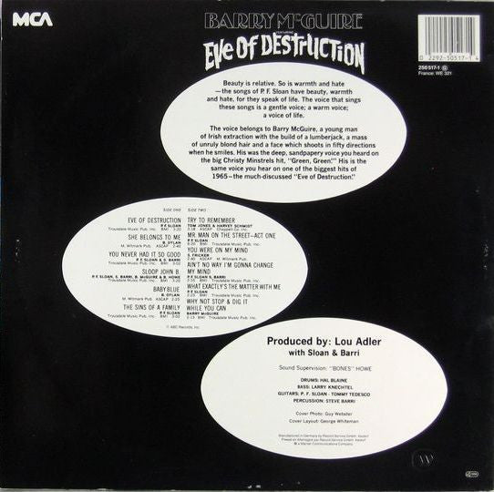 Barry McGuire : Eve Of Destruction (LP, Album, RE)