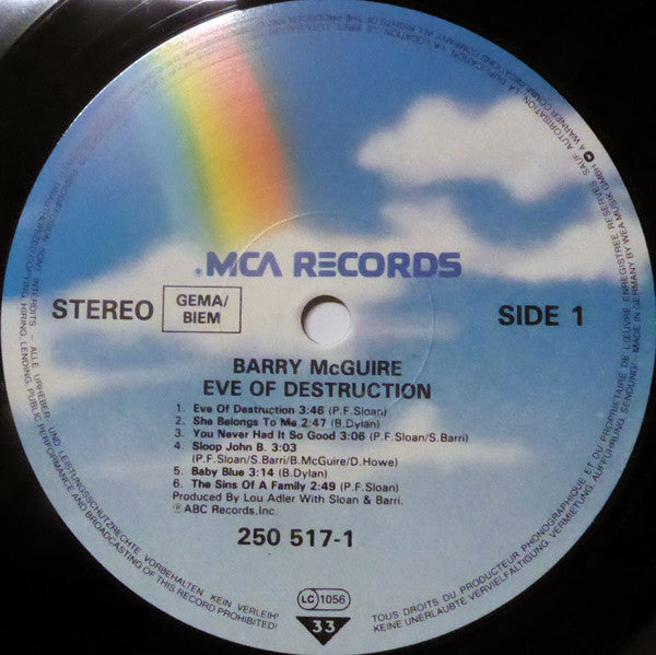Barry McGuire : Eve Of Destruction (LP, Album, RE)