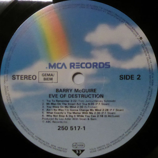 Barry McGuire : Eve Of Destruction (LP, Album, RE)