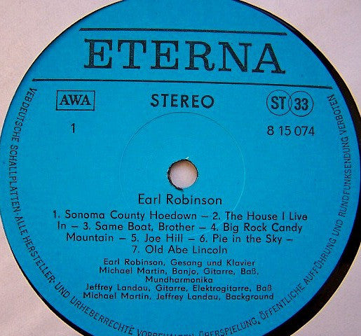 Earl Robinson : Earl Robinson - Ein Porträt (LP, Album, RE, Blu)