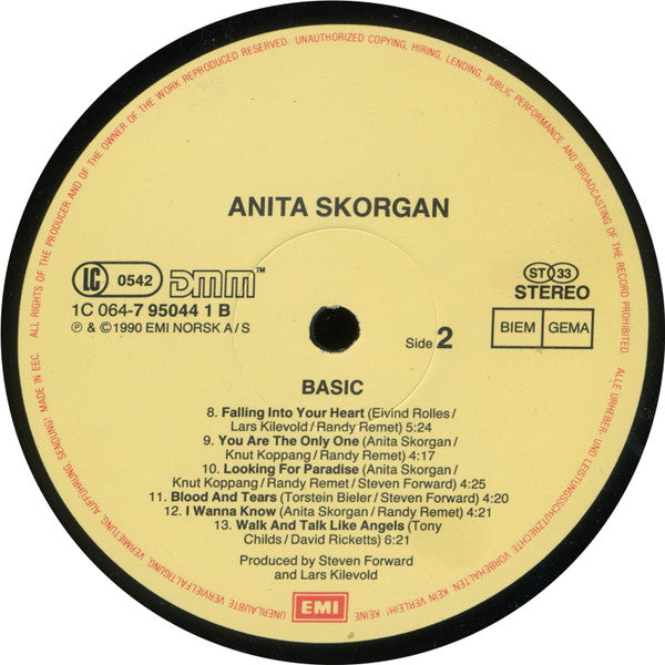 Anita Skorgan : Basic (LP, Album)